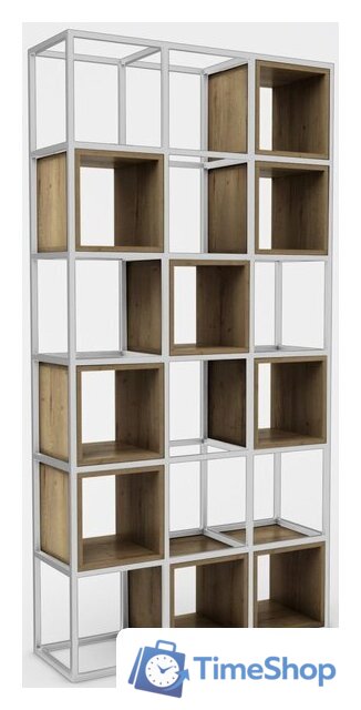 Стеллаж Hype Mebel Грос 105x175 (белый/дуб галифакс олово) - Изображение №1 — Интернет-магазин Time-Shop