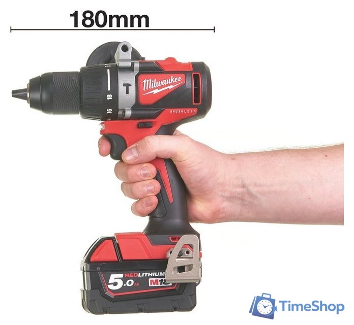 Ударная дрель-шуруповерт Milwaukee M18 BLPD2-502X 4933464517 (с 2-мя АКБ 5 Ач, кейс) - Изображение №3 — Интернет-магазин Time-Shop