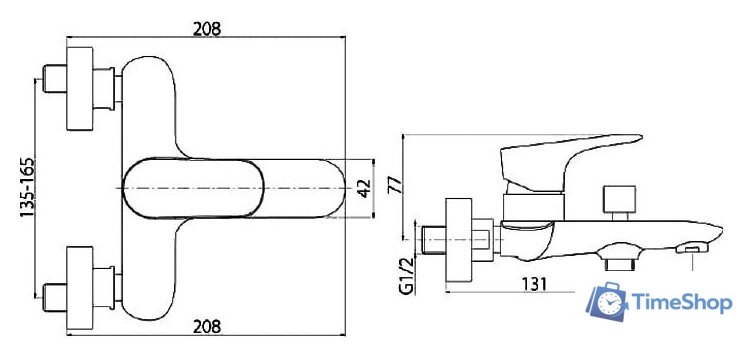 Смеситель Damixa Redblu Palace Grand 461000000 - Изображение №2 — Интернет-магазин Time-Shop