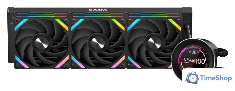 Система жидкостного охлаждения для процессора Sama Q60 360 (черный) - Изображение №3 — Интернет-магазин Time-Shop