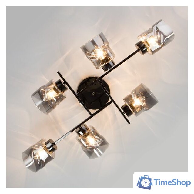 Припотолочная люстра Евросвет Hilari 30165/6 (Черный жемчуг) - Изображение №3 — Интернет-магазин Time-Shop