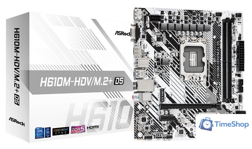 Материнская плата ASRock H610M-HDV/M.2+ D5 - Изображение №2 — Интернет-магазин Time-Shop