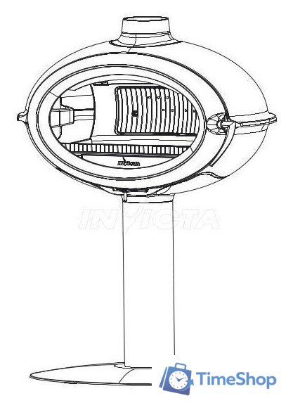 Свободностоящая печь-камин Invicta Brio Sur Pied 6481-14 - Изображение №3 — Интернет-магазин Time-Shop
