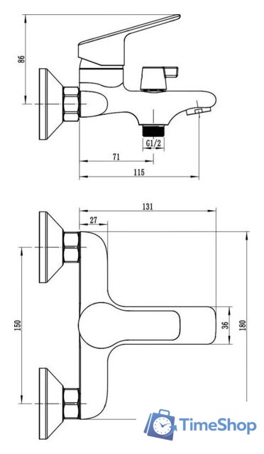 Смеситель Wellerein Forma 21FM54 - Изображение №6 — Интернет-магазин Time-Shop