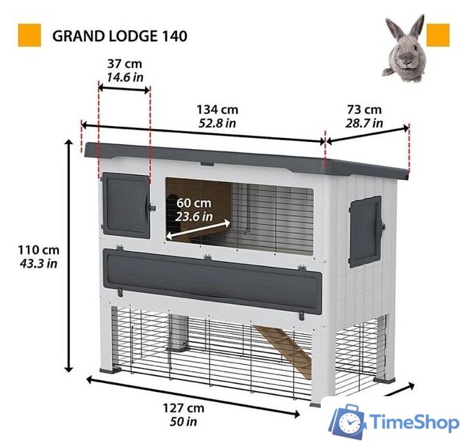 Клетка Ferplast Grand Lodge 140 57086360 - Изображение №2 — Интернет-магазин Time-Shop