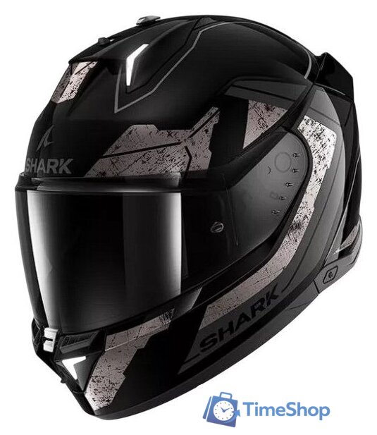 Мотошлем Shark Skwal i3 Rhad (р. M, черный/серый) - Изображение №1 — Интернет-магазин Time-Shop
