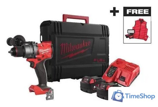 Ударная дрель-шуруповерт Milwaukee M18 FPD3MC-502X 4933499451 (с 2-мя АКБ, кейс) - Изображение №1 — Интернет-магазин Time-Shop