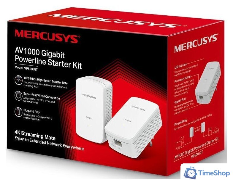 Комплект powerline-адаптеров Mercusys MP500 KIT - Изображение №3 — Интернет-магазин Time-Shop