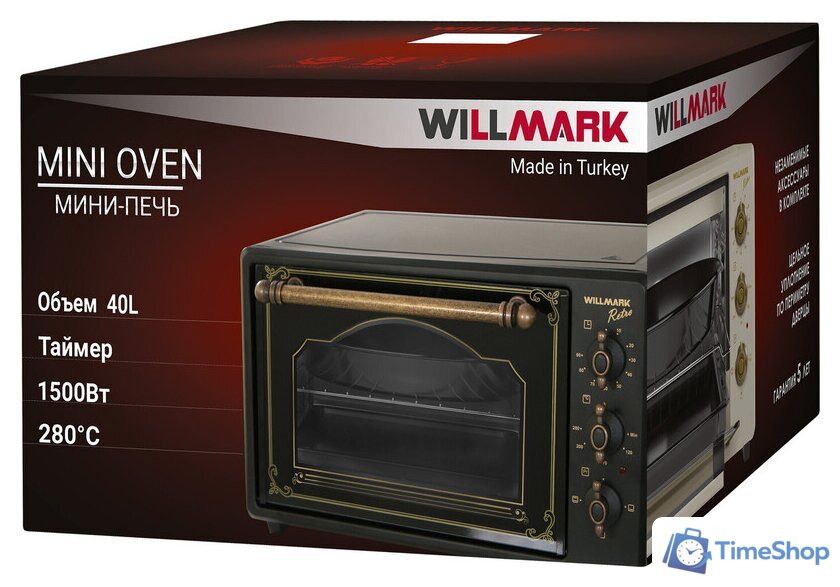 Мини-печь Willmark WOF-405BLR - Изображение №6 — Интернет-магазин Time-Shop