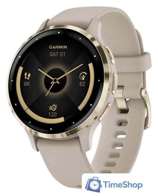 Умные часы Garmin Venu 3S (френч-грей, с силиконовым ремешком) - Изображение №1 — Интернет-магазин Time-Shop