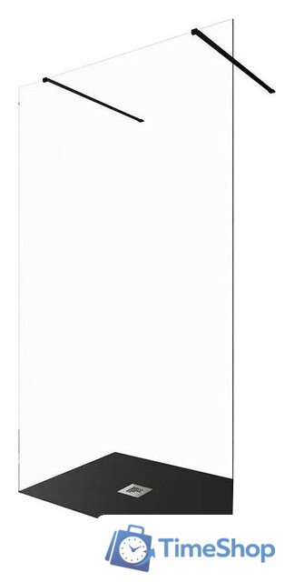 Душевая стенка Allen Brau Infinity 2 3.21051.BBA 323843 (черный браш) - Изображение №1 — Интернет-магазин Time-Shop