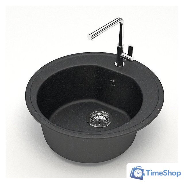 Кухонная мойка Teymi Lina D51 T120101 (черный матовый) - Изображение №2 — Интернет-магазин Time-Shop