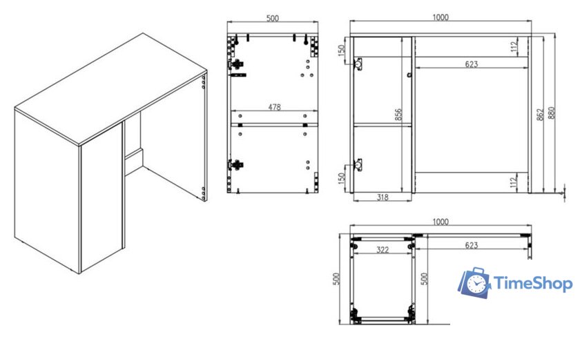 ЗОВ Тумба под умывальник Стамбул Премиум 100 S100LWP0LWPWMD - Изображение №5 — Интернет-магазин Time-Shop