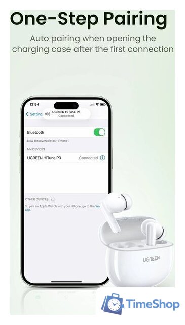 Наушники Ugreen HiTune P3 WS207 (белый) - Изображение №5 — Интернет-магазин Time-Shop