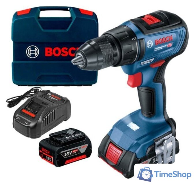 Дрель-шуруповерт Bosch GSR 18V-50 Professional 06019H5003 (с 2-мя АКБ 5 Ач+2 Ач, кейс) - Изображение №1 — Интернет-магазин Time-Shop