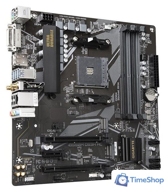Материнская плата Gigabyte B550M DS3H AC (rev. 1.5/1.6) - Изображение №2 — Интернет-магазин Time-Shop
