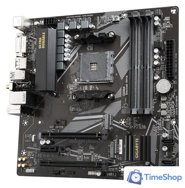 Материнская плата Gigabyte B550M DS3H AC (rev. 1.5/1.6) - Изображение №3 — Интернет-магазин Time-Shop
