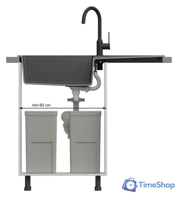 Кухонная мойка Quadron HCQE10050U1_PVDC1_P2O - Изображение №6 — Интернет-магазин Time-Shop