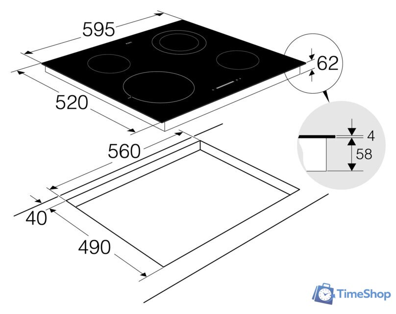 Варочная панель ASKO HCL614G - Изображение №2 — Интернет-магазин Time-Shop