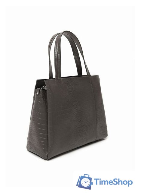 Женская сумка Souffle 322 3225011 (серый теплый кайман эластичный) - Изображение №3 — Интернет-магазин Time-Shop