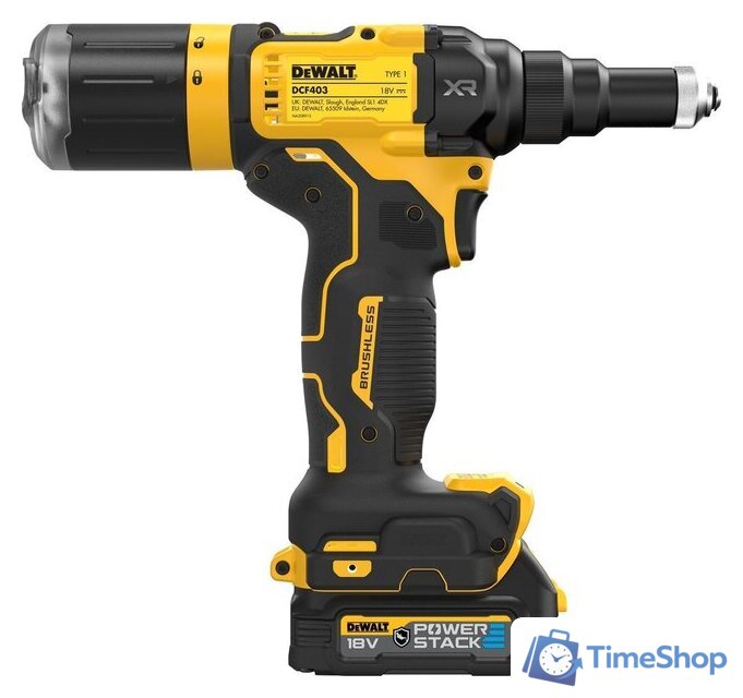Заклепочник DeWalt DCF403E1GT-QW - Изображение №4 — Интернет-магазин Time-Shop