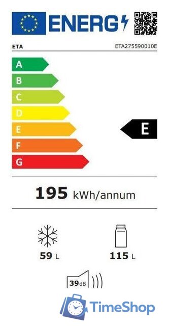Холодильник ETA 275590010E - Изображение №3 — Интернет-магазин Time-Shop