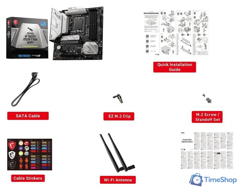 Материнская плата MSI MAG B760M Mortar WiFi - Изображение №2 — Интернет-магазин Time-Shop