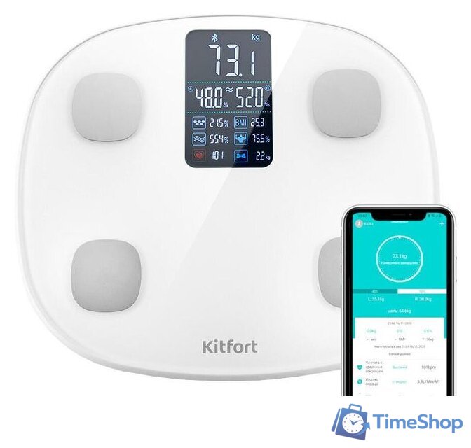 Умные напольные весы Kitfort KT-808 - Изображение №1 — Интернет-магазин Time-Shop