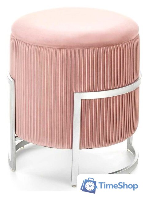 Пуфик Halmar Cricket (светло-розовый/хром) - Изображение №1 — Интернет-магазин Time-Shop