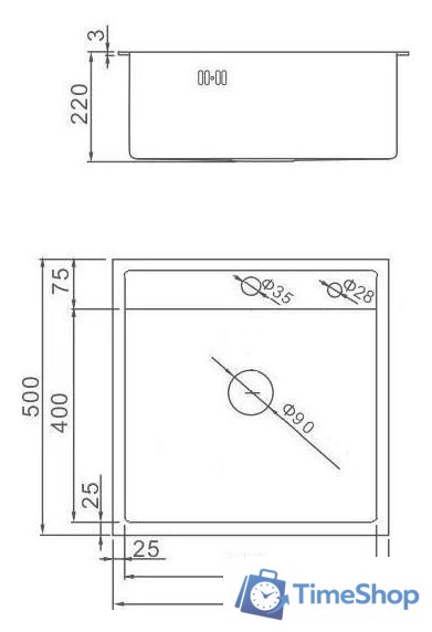 Кухонная мойка Wisent W35050 - Изображение №6 — Интернет-магазин Time-Shop