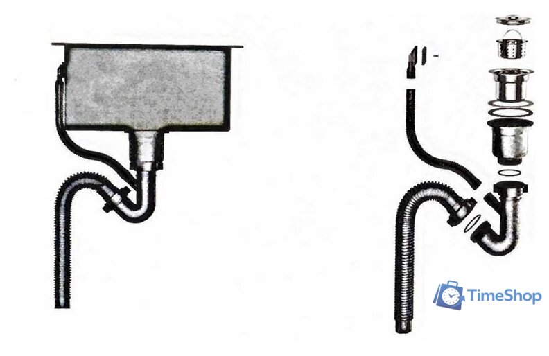 Кухонная мойка Wisent W35050 - Изображение №5 — Интернет-магазин Time-Shop
