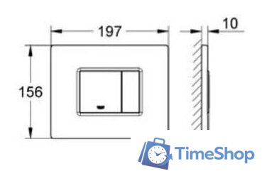 Панель смыва Grohe Skate Cosmopolitan 38732A00 (темный графит) - Изображение №2 — Интернет-магазин Time-Shop
