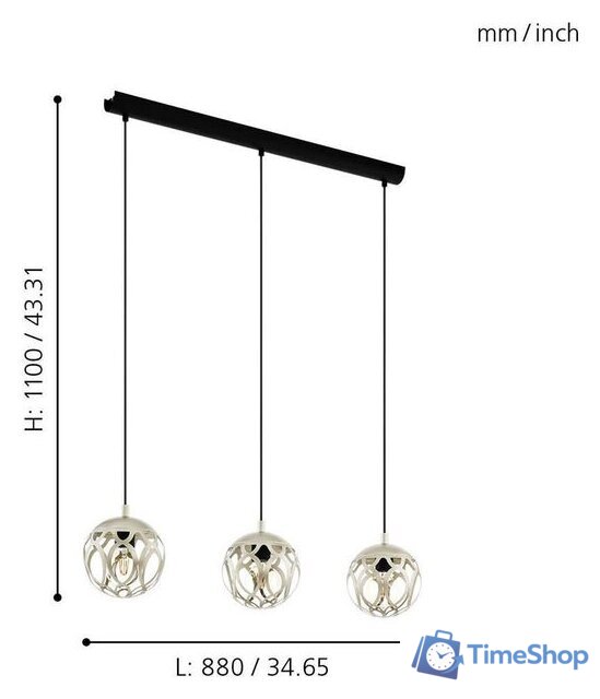 Подвесная люстра Eglo Mirtazza 99072 - Изображение №2 — Интернет-магазин Time-Shop