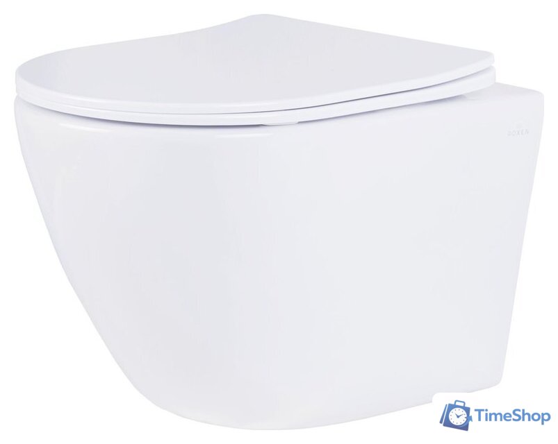 Унитаз подвесной Roxen Antares в комплекте с инсталляцией Asten Readle Zentralmodul AR0601-185B с черной матовой кнопкой - Изображение №2 — Интернет-магазин Time-Shop