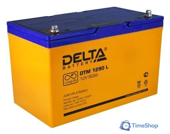 Аккумулятор для ИБП Delta DTM 1290 L (12В/90 А·ч) - Изображение №1 — Интернет-магазин Time-Shop