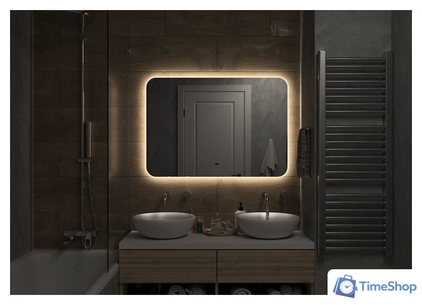  Континент Зеркало Burzhe LED 100x70 (МДФ с функцией анизапотевания, нейтральная подсветка) - Изображение №8 — Интернет-магазин Time-Shop