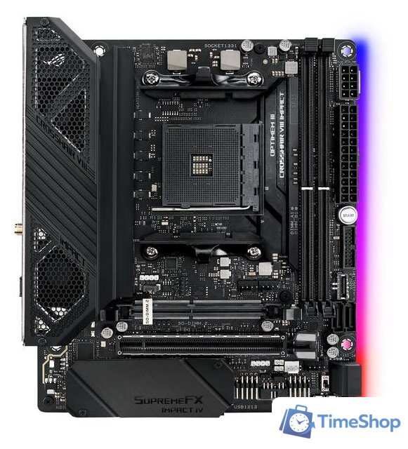 Материнская плата ASUS ROG Crosshair VIII Impact - Изображение №1 — Интернет-магазин Time-Shop
