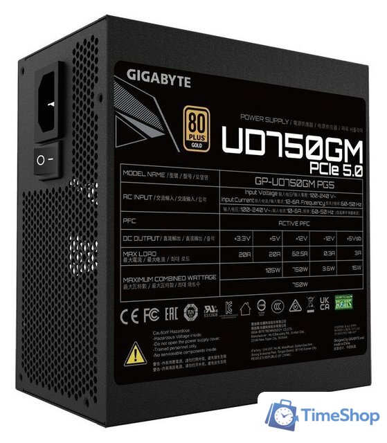 Блок питания Gigabyte UD750GM PG5 - Изображение №4 — Интернет-магазин Time-Shop