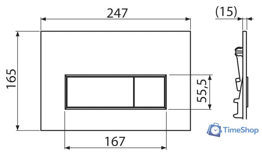 Панель смыва Alcaplast Thin M57-RG-M (red gold-мат) - Изображение №2 — Интернет-магазин Time-Shop
