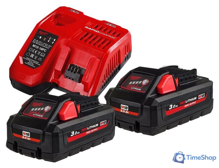 Аккумулятор с зарядным устройством Milwaukee M18 HNRG-302 (18В/3.0 Ah + 12-18В) - Изображение №1 — Интернет-магазин Time-Shop