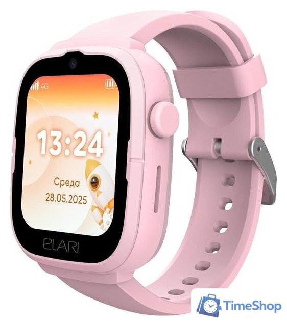 Детские умные часы Elari KidPhone 4G Go (розовый) - Изображение №1 — Интернет-магазин Time-Shop