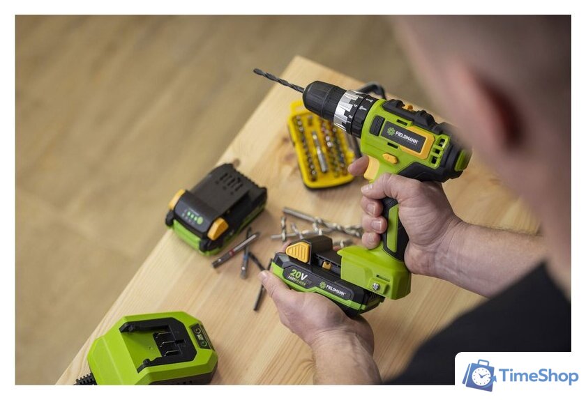 Ударная дрель-шуруповерт Fieldmann FDUV 70115-A (с 1-м АКБ, кейс) - Изображение №18 — Интернет-магазин Time-Shop