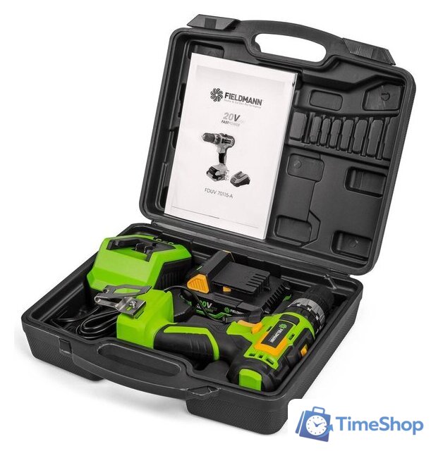 Ударная дрель-шуруповерт Fieldmann FDUV 70115-A (с 1-м АКБ, кейс) - Изображение №9 — Интернет-магазин Time-Shop