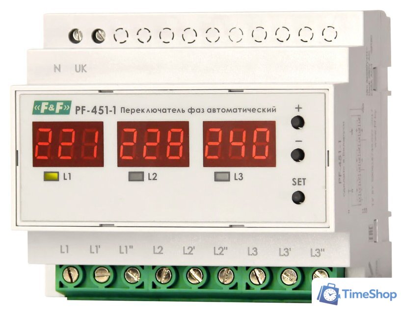 Реле контроля фаз Евроавтоматика F&F PF-451-1 EA04.005.005 - Изображение №1 — Интернет-магазин Time-Shop