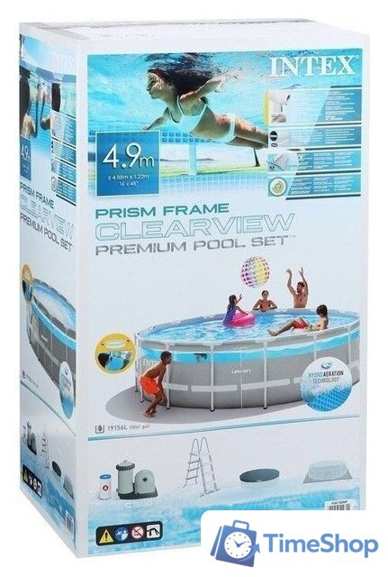 Каркасный бассейн Intex Prism Frame Clearview 26730 (488х122) - Изображение №7 — Интернет-магазин Time-Shop
