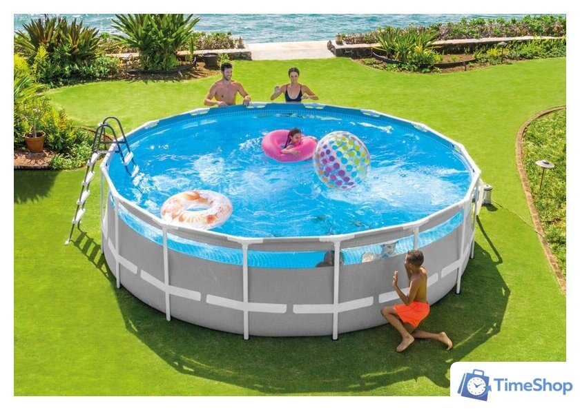 Каркасный бассейн Intex Prism Frame Clearview 26730 (488х122) - Изображение №5 — Интернет-магазин Time-Shop