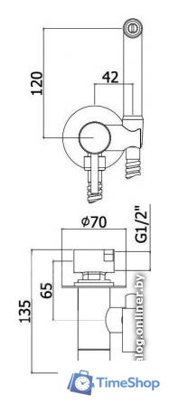 Гигиенический душ Paffoni Tweet Round ZDUP110BO - Изображение №2 — Интернет-магазин Time-Shop