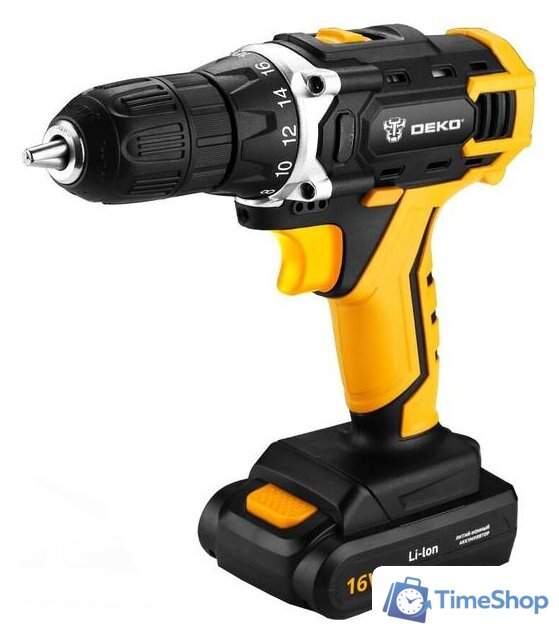 Дрель-шуруповерт Deko DKCD16FU-Li 063-4098 (с 1-им АКБ) - Изображение №1 — Интернет-магазин Time-Shop