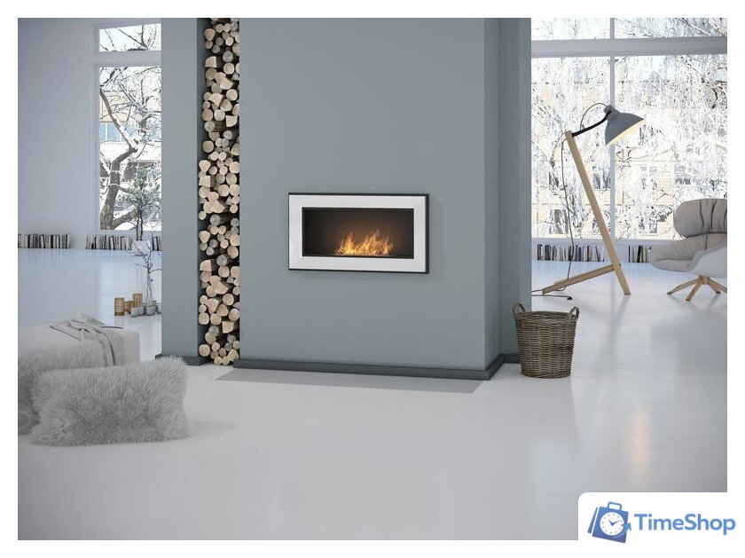 Биокамин SimpleFire Frame 900 (белый) - Изображение №2 — Интернет-магазин Time-Shop