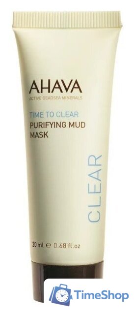  Ahava Маска для лица кремовая Time To Clear Очищающая грязевая 20 г - Изображение №1 — Интернет-магазин Time-Shop